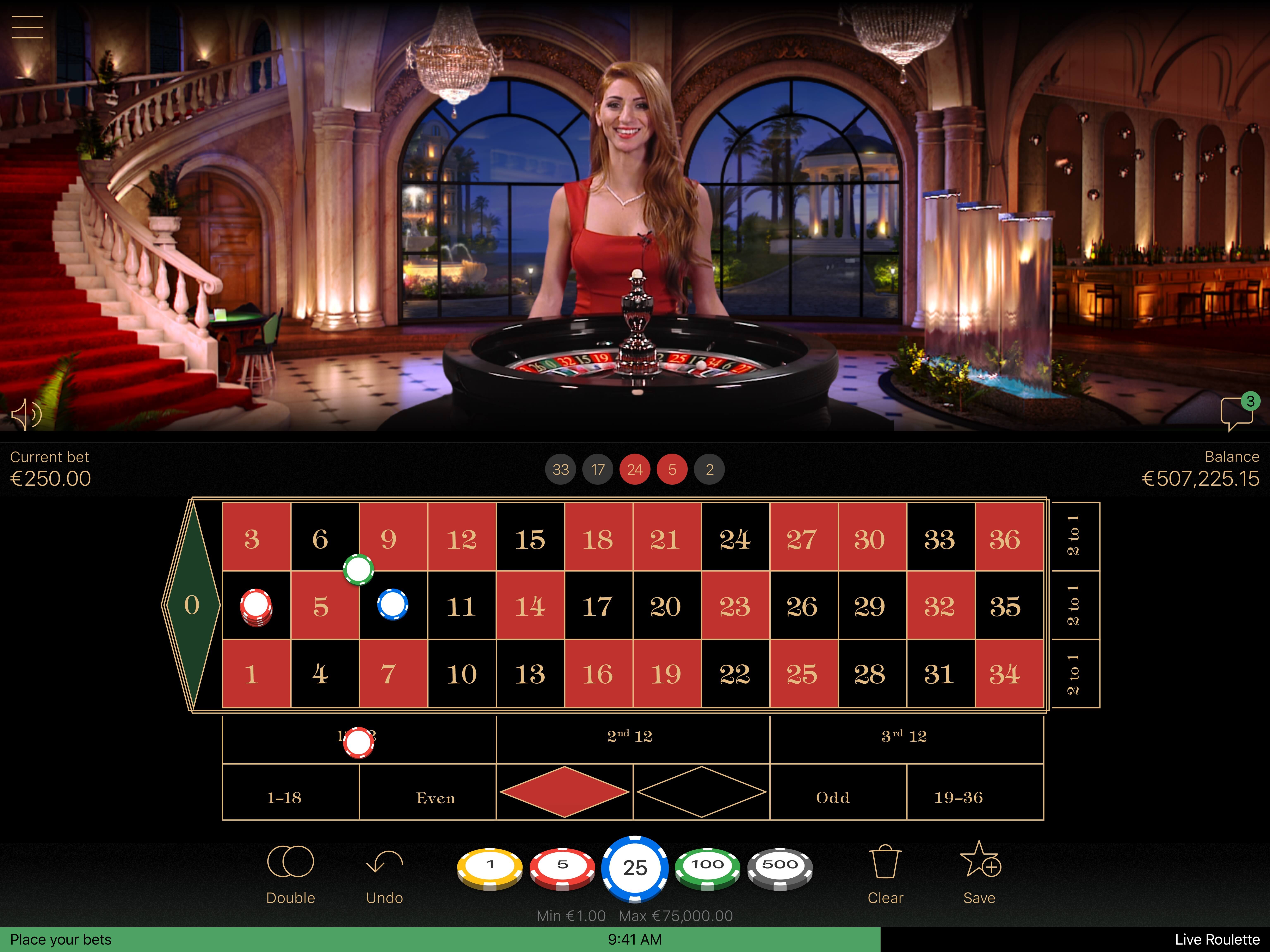 live dealer roulette games
