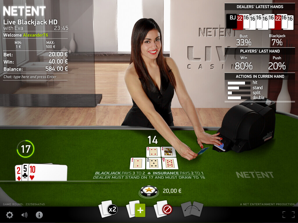 netent live casino games