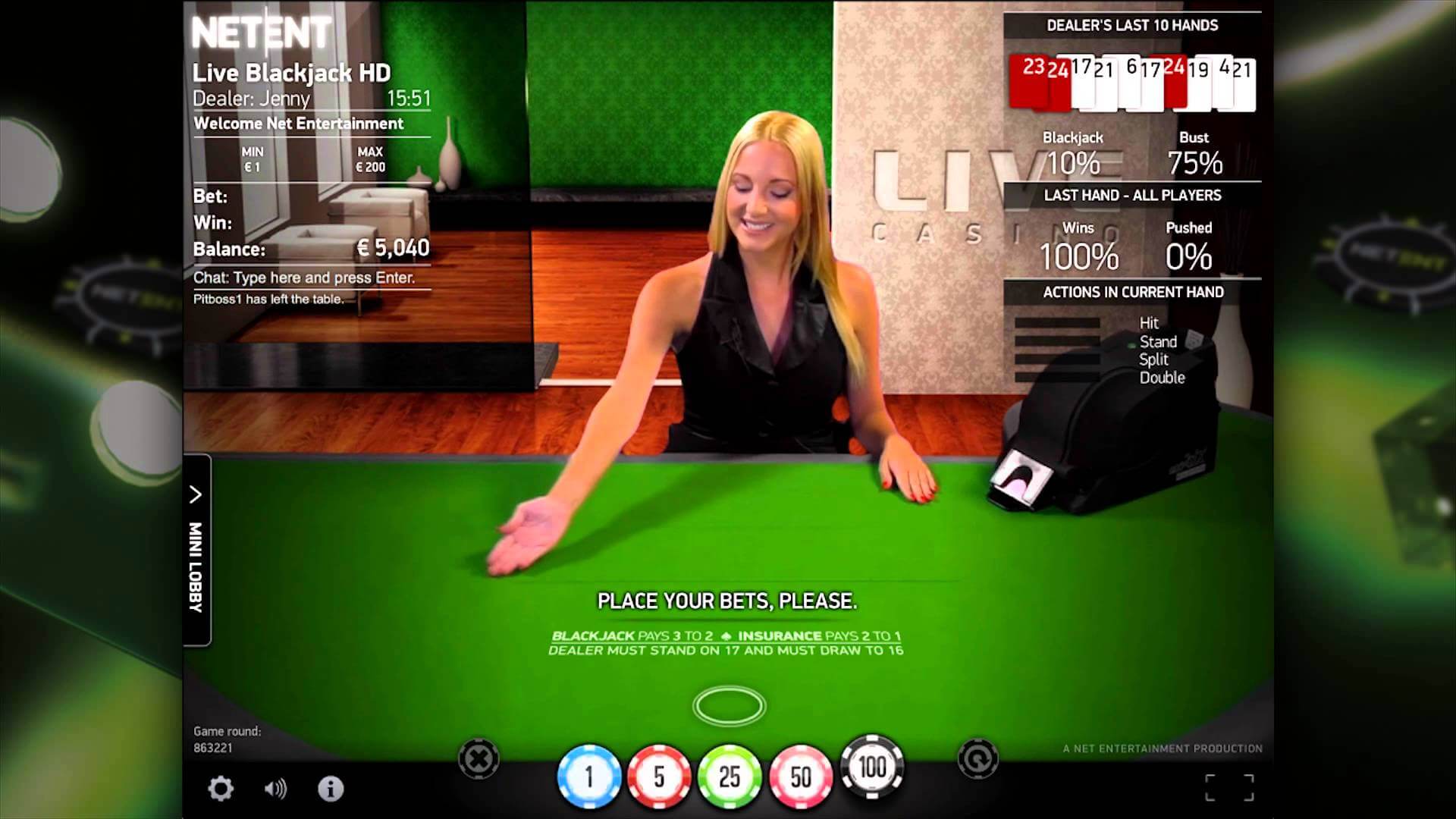 netent live casino blackjack games